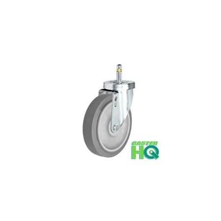 Casterhq 5"x1-1/4" FX Thermo Plastic Rubber Wheel, Swivel Caster, 7/16" x 24CS514FX35X-72